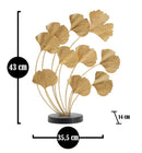 Scultura Leaf Wind 35,5x14x43 cm in Ferro 