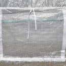 Serra per Piante Verticale 4 Ripiani 6x3x2m Rivestimento in PE Bianco