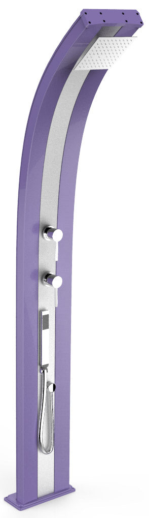 sconto Doccia da Esterno Giardino Miscelatore e Doccetta Mobile Arkema Dada Fascia Inox Viola