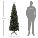 Albero di Natale Artificiale 180 cm 618 Rami con Pigne Verde 