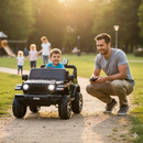 Macchina Elettrica per Bambini Fuoristrada Jeep Wrangler Rubicon 12V con Telecomando Nero