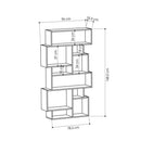 Libreria Design Moderna 168x96x25 cm Scaffale 8 Ripiani in MDF Verde      
