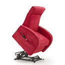 Poltrona Alzapersona Elettrica 2 Motori 74x85x160 cm in Tessuto Rosso