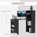 Scrivania da Ufficio 6 Ripiani Laterali 120x55x120 cm in Legno Nero