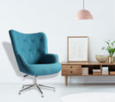 Poltrona 66x73x98/110 cm in Tessuto Silver/Blu
