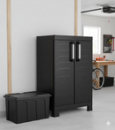 Armadio in Resina 2 Ripiani 65x45x97 cm Keter Detroit Basso Nero