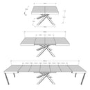 Tavolo Allungabile 140-400x90x77 cm Volantis Noce Telaio 4B 