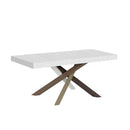 Tavolo Allungabile 130-390x90x77 cm Volantis Premium Bianco Frassino Telaio 4C 