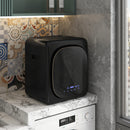 Asciugatrice ad Aria 48x40x56 cm Carico 4kg con Timer e Programma Smart in Acciaio Inox e ABS Nero      