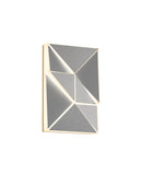 Applique da Interno a LED in Plastica Alluminio Spazzolato