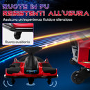 Go Kart Elettrico per Bambini Velocità 3-8 km/h per Drifting Rosso  