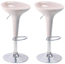 Set 2 Sgabelli con Alzata a Gas e Seduta Girevole in ABS Boston Beige Lucido