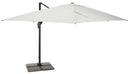 Ombrellone da Giardino in Alluminio 3x4 m Taddei Ischia Grigio Charcoal