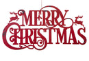 Set 2 Decoro Merry Christmas Lunghezza 58 cm Rosso