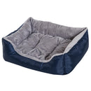 Cuccia Letto da interno per Cane Gatto con Cuscino Grigio blu 75x60x20 cm 