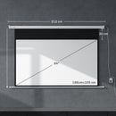 Telo per Proiettore 84 Pollici con Telecomando 212x8x150 cm in PVC e Metallo Bianco      