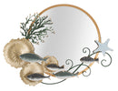 Specchio D Muro Fish 88,9x7,6x65,4 cm in Ferro e Specchio e MDF Multicolor      