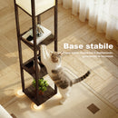 Lampada da Terra 26x26x160 cm Struttura con Ripiani Luce Regolabile Interruttore a Pedale e Porte USB in MDF Marrone      