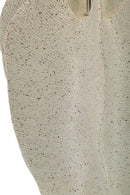 Lampada da Tavolo Resina Ester Ø40x63 cm in Resina e Ferro e Tessuto Bianco effetto lavato      