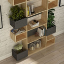Libreria design 120x171 cm Niho rovere antracite 