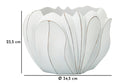 Cachepot Gardy Ø34,5x23,5 cm in Resina Bianco effetto lavato      