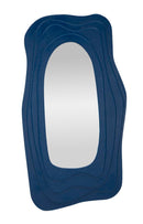 Specchio da Muro Dafne Blu 90x4x165 cm in MDF e Specchio Blu      