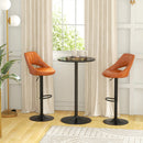 Tavolo da Cucina Alto Bar Ø60x102 cm per 2 Persone in MDF e Metallo Nero      