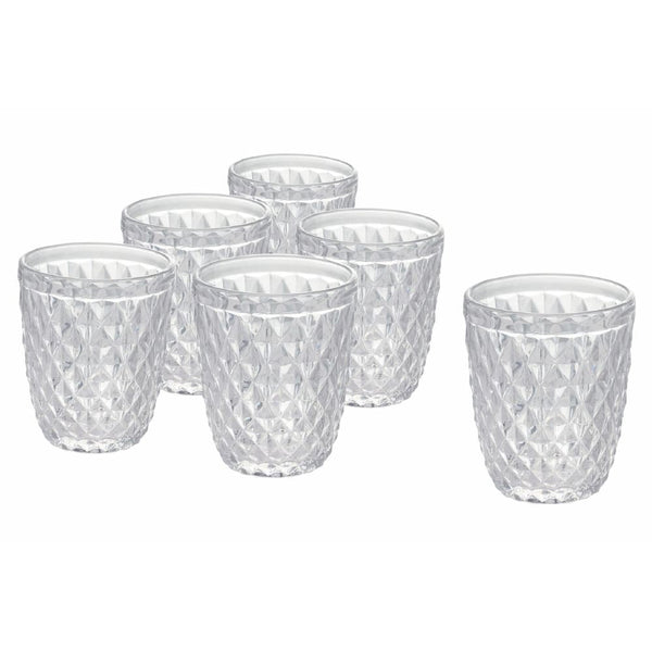 online Set 6 Bicchieri Acqua Diamond in Vetro VdE Tivoli 1996 Trasparente