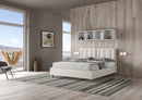 Letto Matrimoniale con Alzata Comoda Imbottito in Similpelle Annalisa Bianco Varie Misure