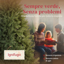 Albero di Natale Artificiale 180 cm 1687 Rami a Cerniera e Base in Metallo Pieghevole Verde      