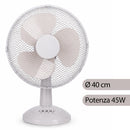 Ventilatore da Tavolo Autoportante Ø40cm Potenza 45W 3 Velocità Sabbia      