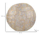 Vaso Resina Eclips 48x13x44,5 cm in Resina Oro e Bianco      