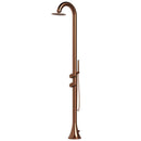 Doccia da Giardino in Acciaio Inox con Doccino Flessibile Sined Luna D Oro Rosa 