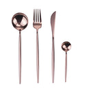 Servizio Set di Posate 24 Pezzi in Acciaio Inox VdE Tivoli 1996 Preciosa Rame