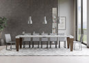 Consolle Allungabile 90-300x40x77 cm in Nobilitato Bianco e Noce