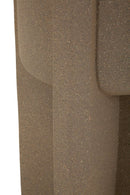 Porta Vaso da Esterno Moai Ø42x101 cm in Resina Marrone      