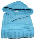 Accappatoio in Spugna 100% Cotone Sally Lines Petrolio Taglia S/M