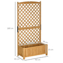 Fioriera da Giardino 90x45x180 cm con Traliccio in Legno d'Abete Giallo