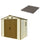 Pavimento per Casetta Box da Giardino 245x161x233 cm in Plastica Grigio