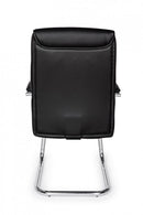 Set 2 Sedie Poltrone Attesa 58x60,5x101,5h cm da Ufficio Sydney Nero 