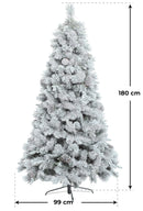 Albero di Natale Artificiale Innevato Cigno Verde Varie Misure