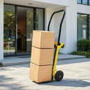 Carrello Multifunzione Portatutto Carico Massimo 120 kg Piattaforma Carrello Porta Pacchi in Acciaio Giallo