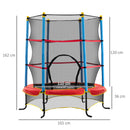 Trampolino Tappeto Elastico Ø165x162 cm per Bambini in Acciaio Tappeto in Poliestere