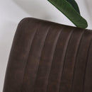 Set 2 Sedie Imbottite in Similpelle  Marrone Scuro