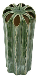 Vaso Cactus Tall Ø12x31,5 cm in Ceramica Verde      