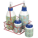 Menage Set Olio Aceto Sale e Pepe in Ceramica VdE Tivoli 1996 Infinito  