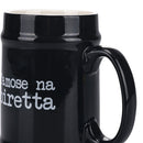 Boccale di Birra Ø8x13 cm in New Bone China VdE Tivoli 1996 Spqr nero