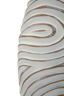Vaso Resina Oblix Ø18,5x50 cm in Resina Bianco effetto lavato      