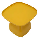 Tavolinetto Gea Giallo 48x48x38 cm in Polipropilene Giallo      