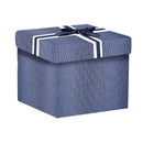 Set 4 Scatole cartone blu quadro 